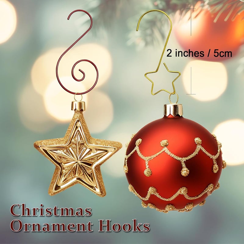 Twinkleplant 120 Pcs Christmas Ornament Hooks with Storage Box - Ornaments Hanger Hooks for Tree Decoration Hanging Holiday Ornaments - Image 2